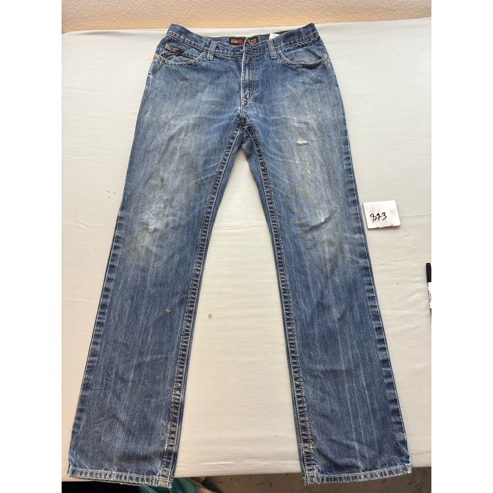 Ariat Work FR M4 Low Rise Boot Cut Jeans Mens 36x38 Flame Resistant Denim Blue